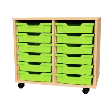 Premium 12 Shallow Tray Beech Unit Lime
