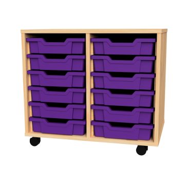 Premium 12 Shallow Tray Beech Unit Purple