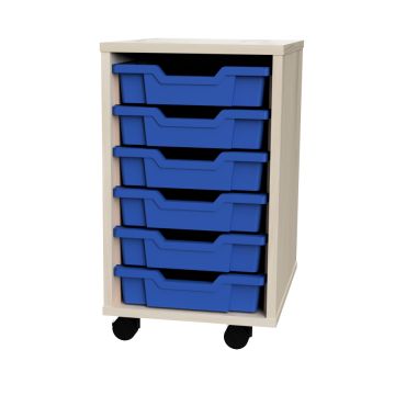 Premium 6 Shallow Tray Maple Unit Blue