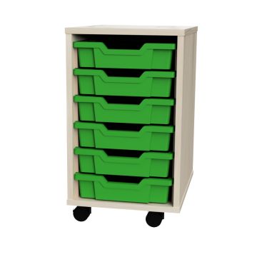 Premium 6 Shallow Tray Maple Unit Green