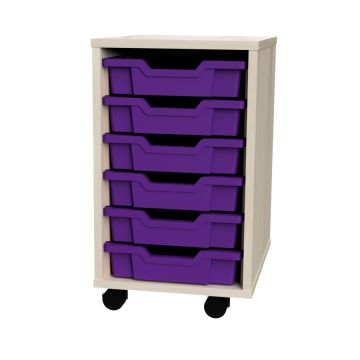 Premium 6 Shallow Tray Maple Unit Purple
