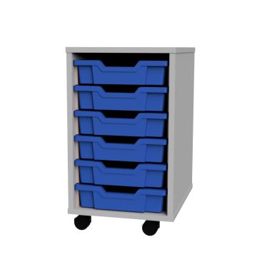 Premium 6 Shallow Tray Grey Unit Blue