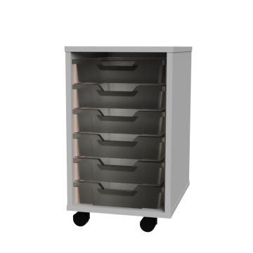 Premium 6 Shallow Tray Grey Unit Clear