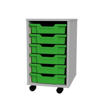 Premium 6 Shallow Tray Grey Unit Green