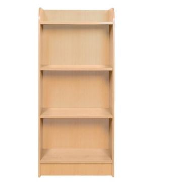 Library Bookcase Slimline Maple H1250mm