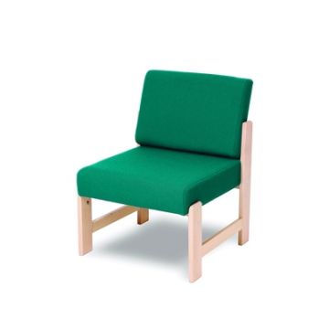 Wooden Easy Seating Chair Turquoise