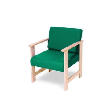 Wooden Easy Seating Armchair Turquoise