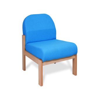 Deluxe Wooden Easy Seating Chair Turquoise