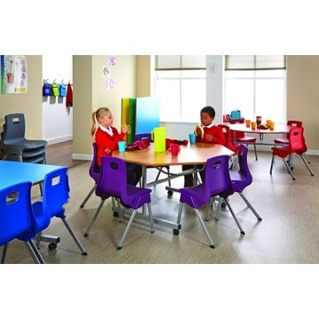 Equal Octagonal Tilt Top Table 760mm Beech