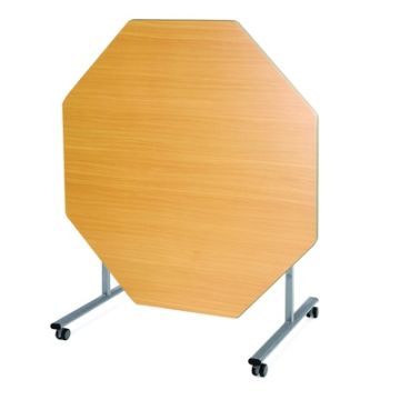 Equal Octagonal Tilt Top Table 760mm Light Grey