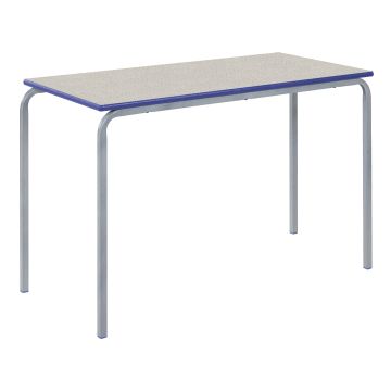 Crush Bent Rectangular Table 120x60x46cm Ailsa Top Blue Edge