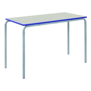 Crush Bent Rectangular Table 110x55x76cm Ailsa Top Blue Edge