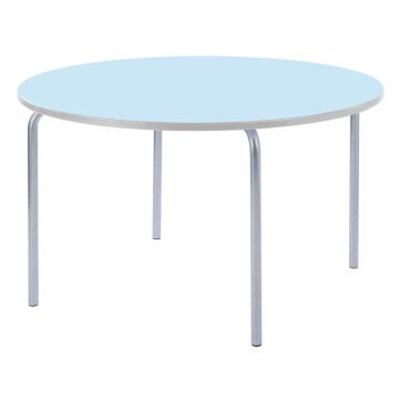 Round Table Light Grey Edge H710mm Soft Blue