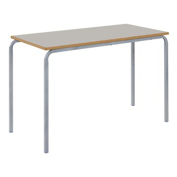 Crush Bent Rectangular Table 120x60x71cm Light Grey