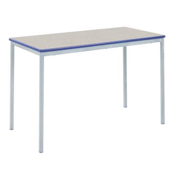 Fully Welded Rectangular Table 110x55x59cm Ailsa Top Blue Edge