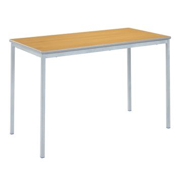 Fully Welded Rectangular Table 110x55x59cm Beech Top Grey Edge