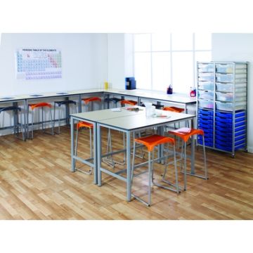 Premium H Frame Work Table 900mm Blue