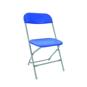 Zlite Folding Chair Straight Back Blue
