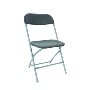 Zlite Folding Chair Straight Back Charcoal