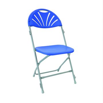 Zlite Folding Chair Fan Back Blue