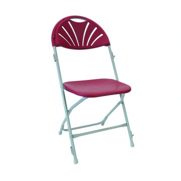 Zlite Folding Chair Fan Back Burgundy