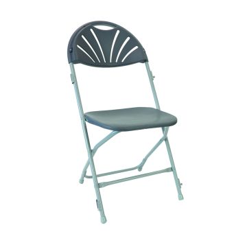 Zlite Folding Chair Fan Back Charcoal