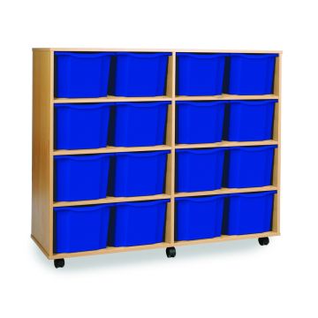 16 Triple Tray Unit Beech Blue