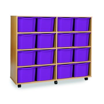 16 Triple Tray Unit Beech Purple