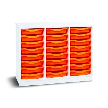 24 Single Premium Tray Unit White Tangerine