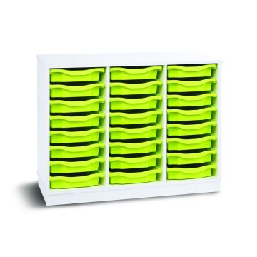 24 Single Premium Tray Unit White Lime