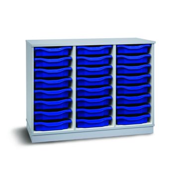 24 Single Premium Tray Unit Grey Blue