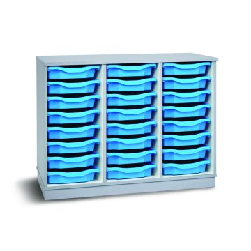 24 Single Premium Tray Unit Grey Cyan