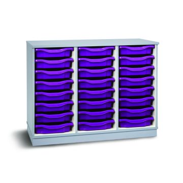24 Single Premium Tray Unit Grey Purple