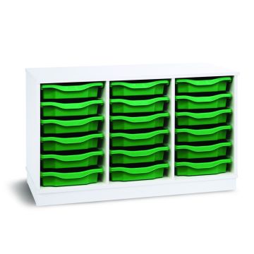 18 Single Premium Tray Unit White Green