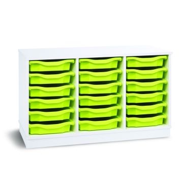 18 Single Premium Tray Unit White Lime