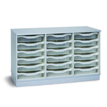 18 Single Premium Tray Unit Grey Clear