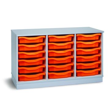 18 Single Premium Tray Unit Grey Tangerine