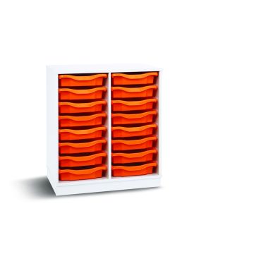 16 Single Tray Unit White Tangerine