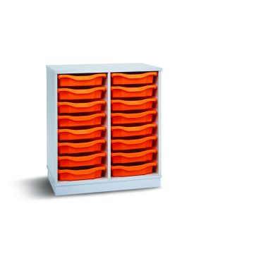 16 Single Tray Unit Grey Tangerine