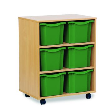 6 Triple Tray Unit Beech Green