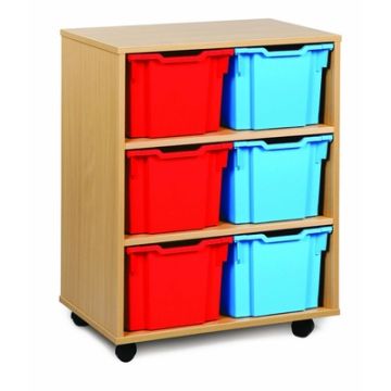 6 Triple Tray Unit Beech Lime