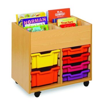 4 Bay Kinderbox Maple Deep Tray Purple