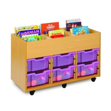 6 Bay Kinderbox Beech Double Tray Purple