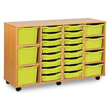 16 Single, 4 Double, 3 Triple Tray Unit Lime