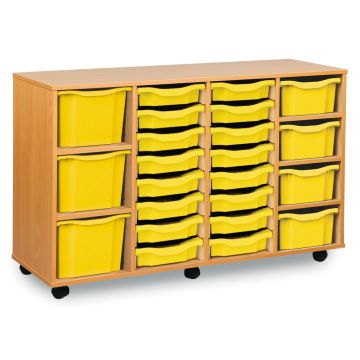 16 Single, 4 Double, 3 Triple Tray Unit Yellow