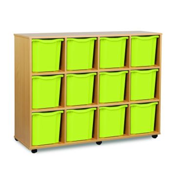 12 Quad Tray Unit Beech Lime