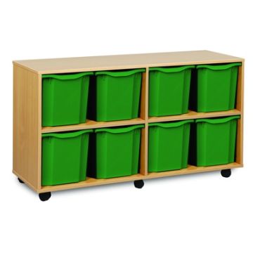 8 Quad Tray Unit Beech Green