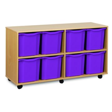 8 Quad Tray Unit Beech Purple