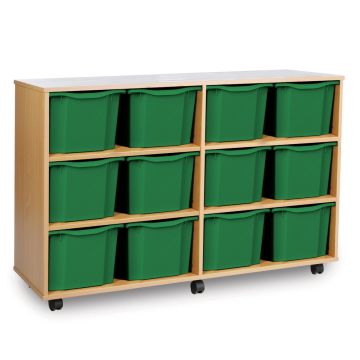 12 Triple Tray Unit Beech Green