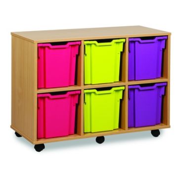 6 Quad Tray Unit Beech Blue